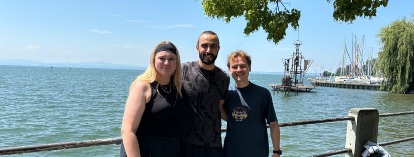 Laura Wagner mit dem Iraner Kasra Mehdipournejad und Kommilitonen Nils Fleischmann