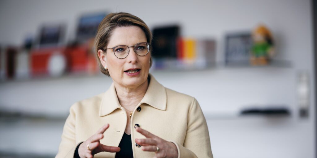 Stefanie Hubig (SPD), Bundesministerin fuer Justiz und Verbraucherschutz,